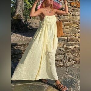 RABENS SALONER - Yellow strap dress